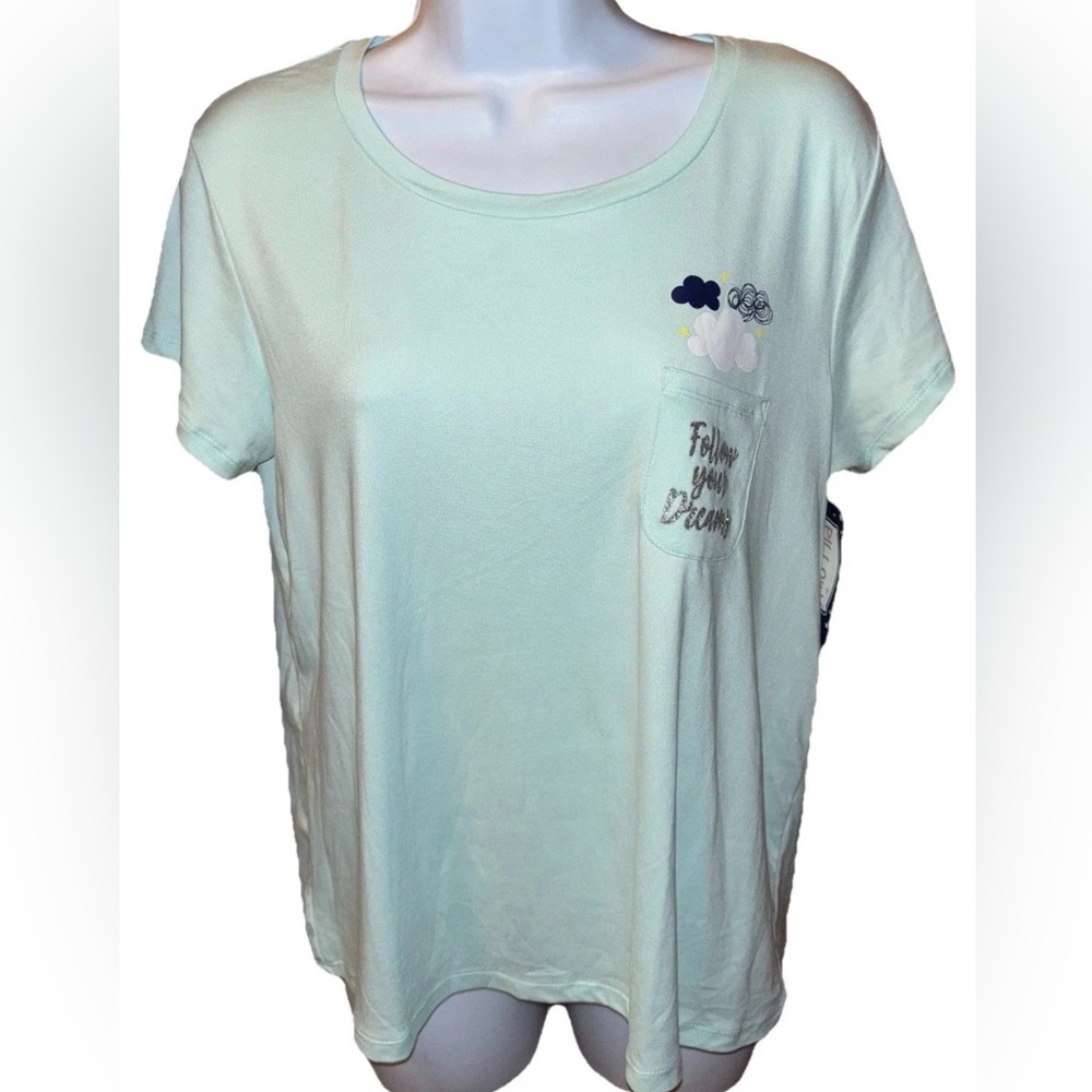Pillow Talk PJ Top Women’s Sz Med Buttery Soft Pajama Shirt Comfort Cozy NWT